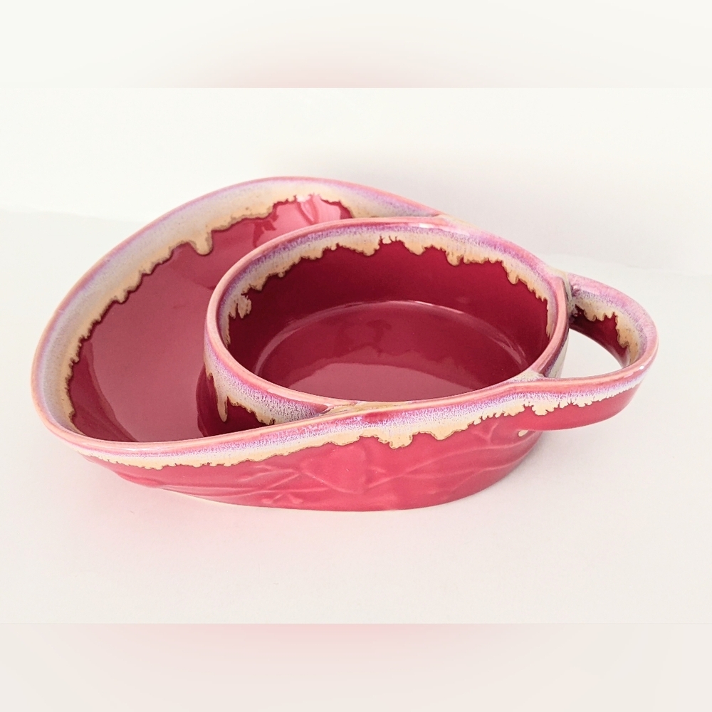 LTD COMMODITIES STONEWARE DRIP GLAZED SOUP & CRACKER BOWL